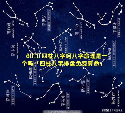 🐒 四柱八字呵八字命理是一个吗「四柱八字排盘免费算命」